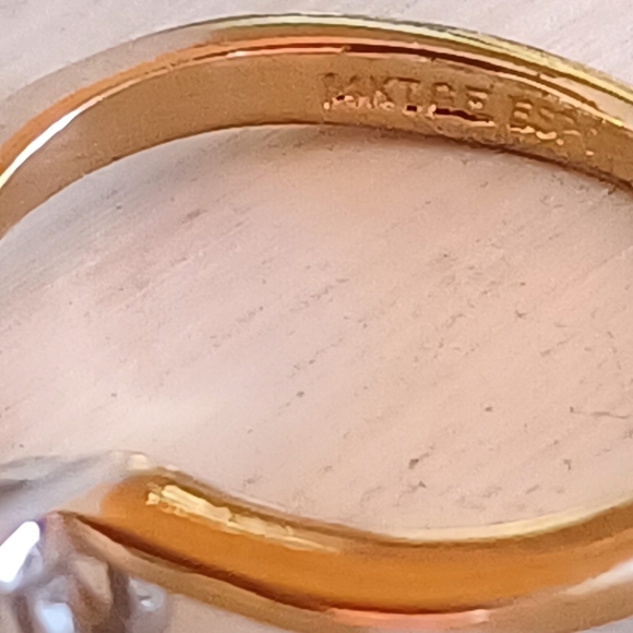 14K GE ESPO (Joseph Esposito) Heart Shape CZ Stone Gold Ring - Picture 8 of 8